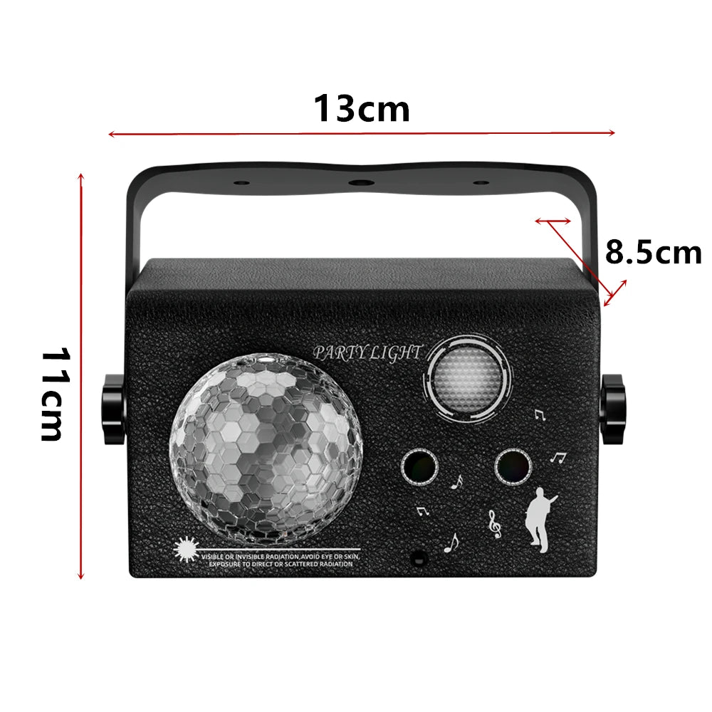 Froggy Party Lights, Commercial Grade. Disco Light, Rgb 3 Lens Sound Activated Dj Strobe Stage Lights