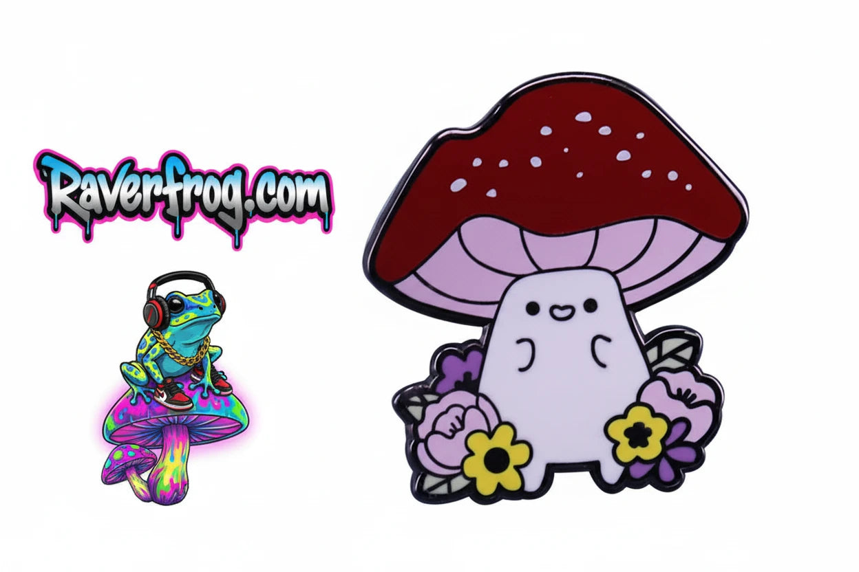 Mushrooms and Magical Forest Enamel Drip Pin Collection.