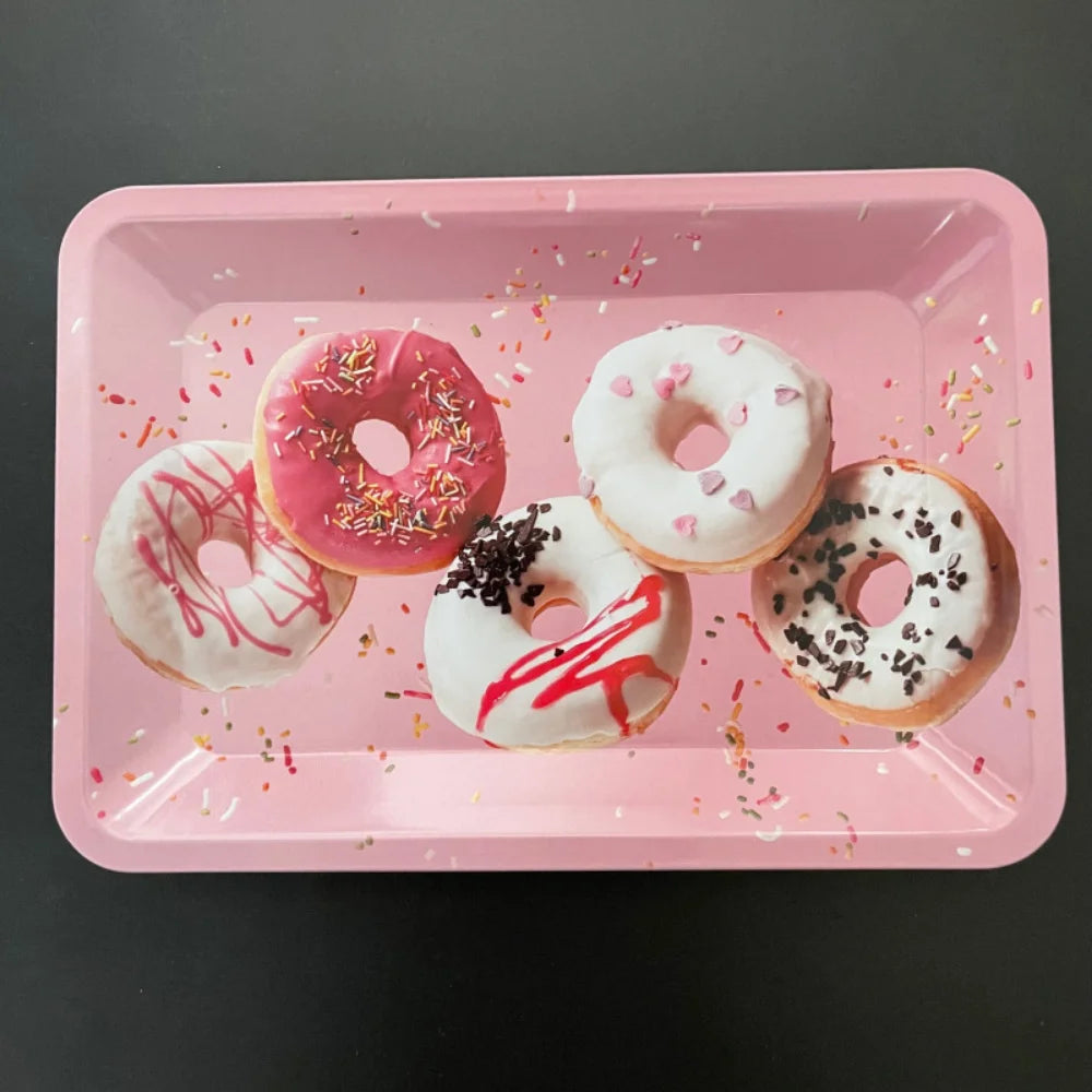 Light-Weight / Durable HD Graphic Metal Rolling Trays.  14 Design Choices.  Medium Sized - (120mm x 180mm)