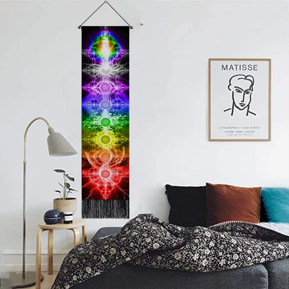 Seven Chakra Skinny Wall Tapestry Collection
