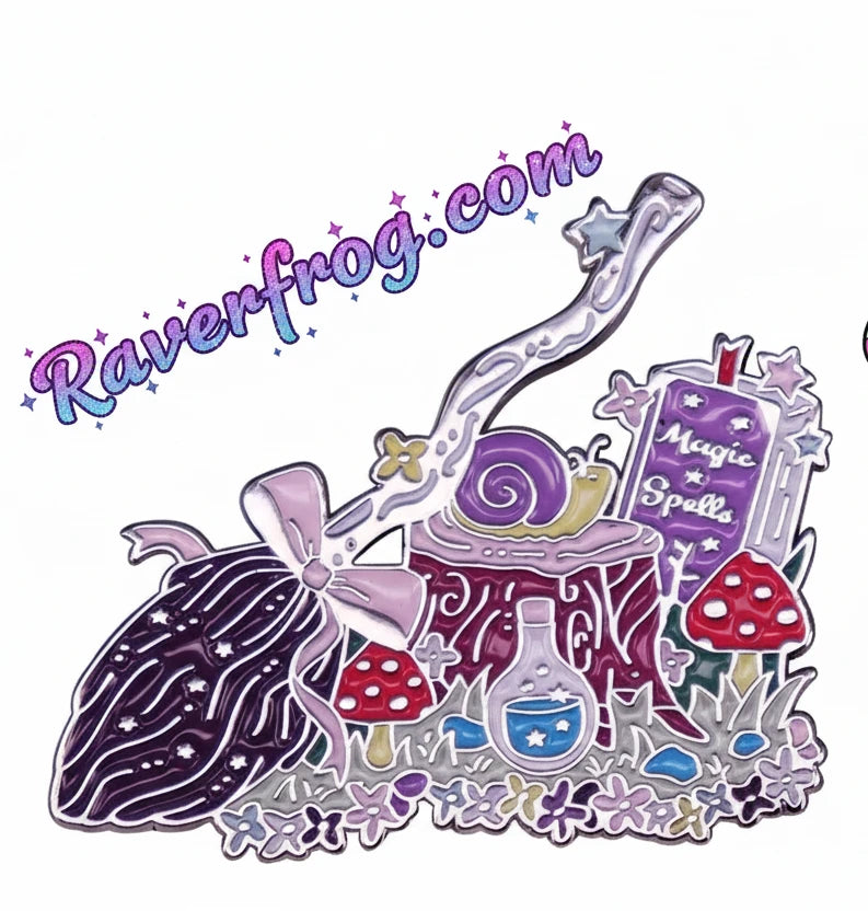 Mushrooms and Magical Forest Enamel Drip Pin Collection.