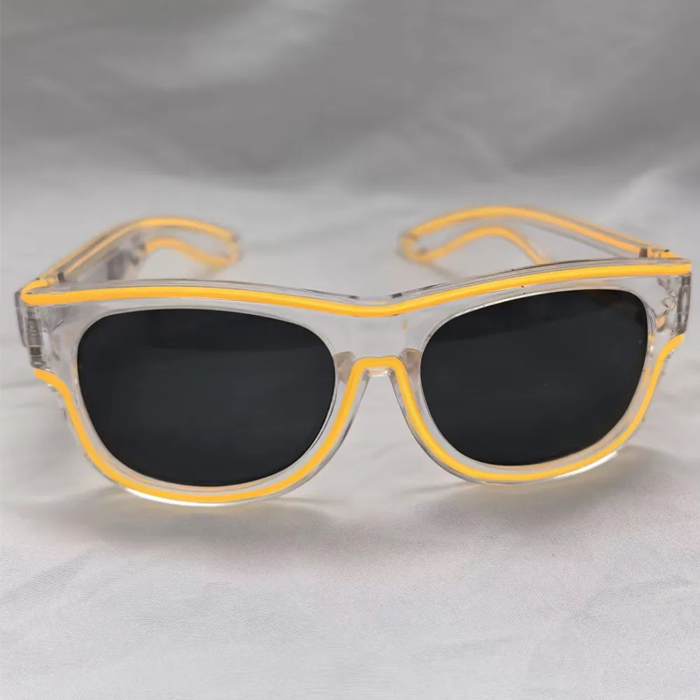 Raverfrog Wireless LED luminous rechargeable sunglasses.  No cords!