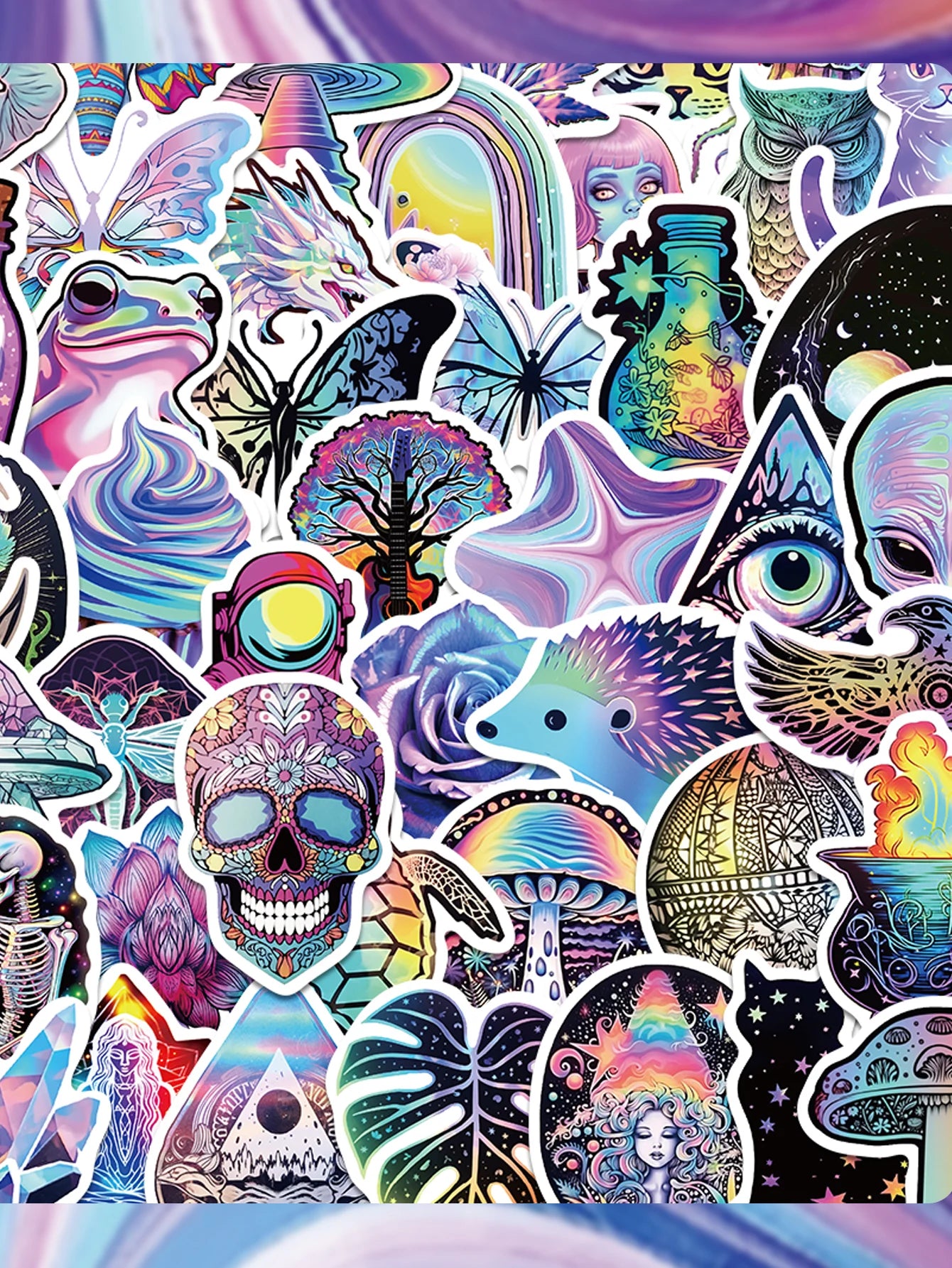 50pcs Psychedelic Mysterious Sticker Pack