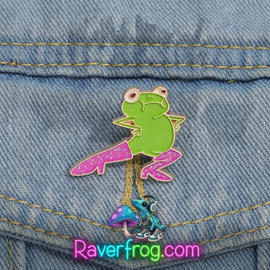 RF Lady Frog - All that Sass - Enamel Metal Festival Drip Pin