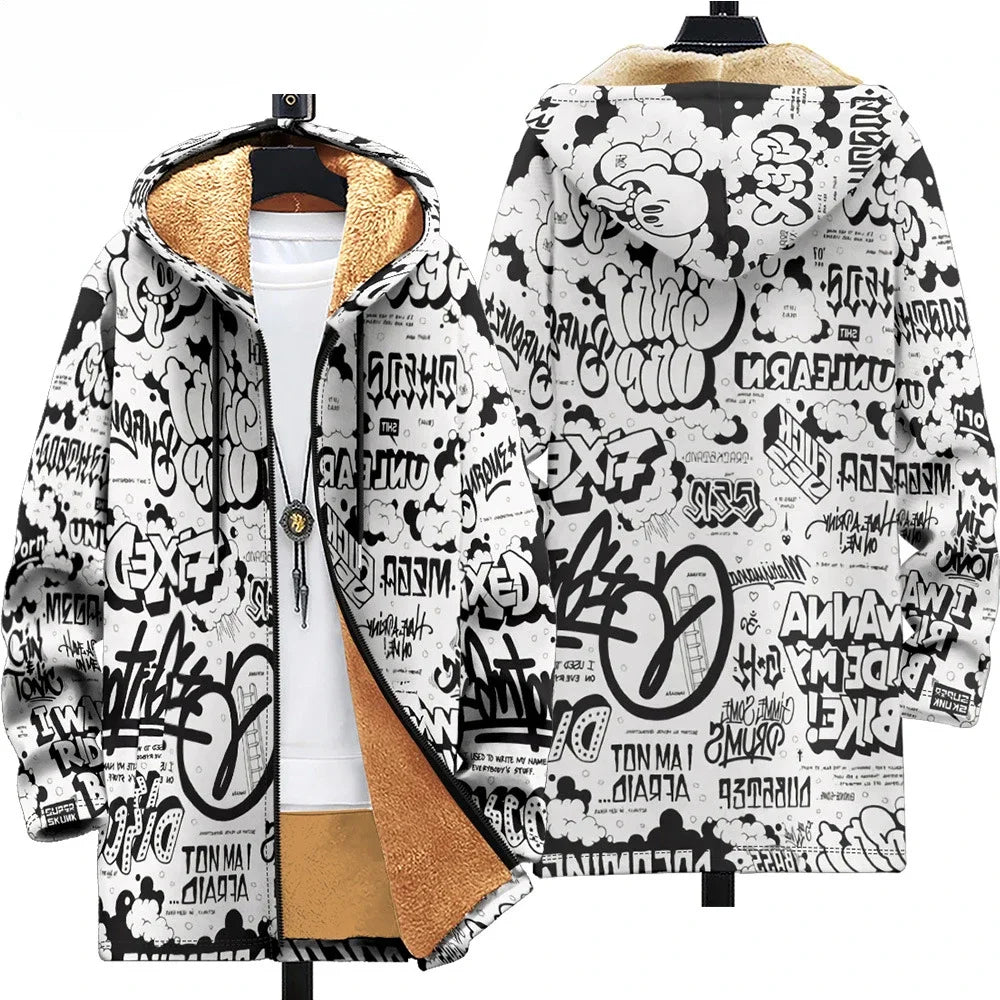🐸 High Quality Festival Style Graphic Cardigans / Jacket.  Unique Street Style + Great Quality Fleece Lined Warmth.