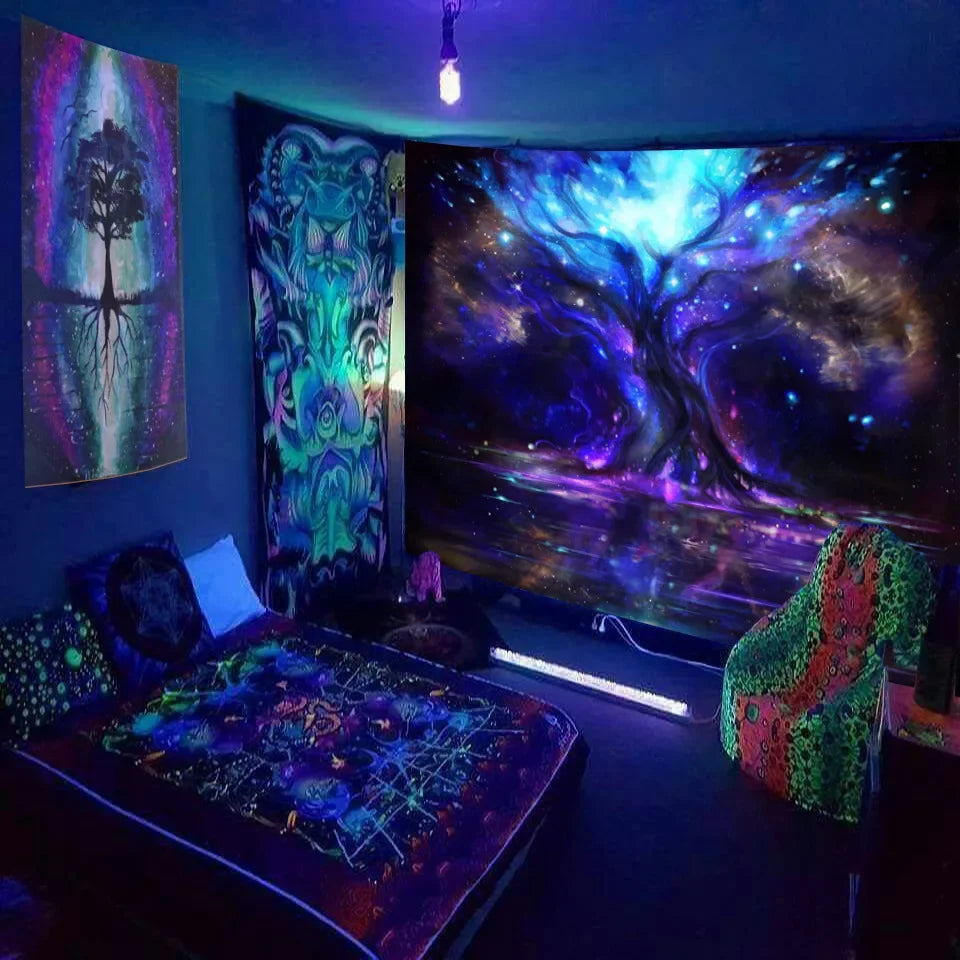 Mysterious Galactic Space Varieties.  Psychedelic Fluorescent Tapestry.  Many Choices.