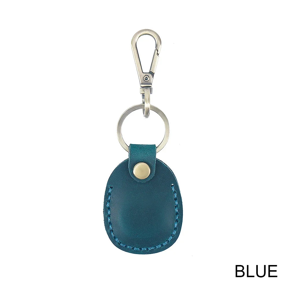Handmade Genuine Leather Airtag Holder for Keys / Keychain.