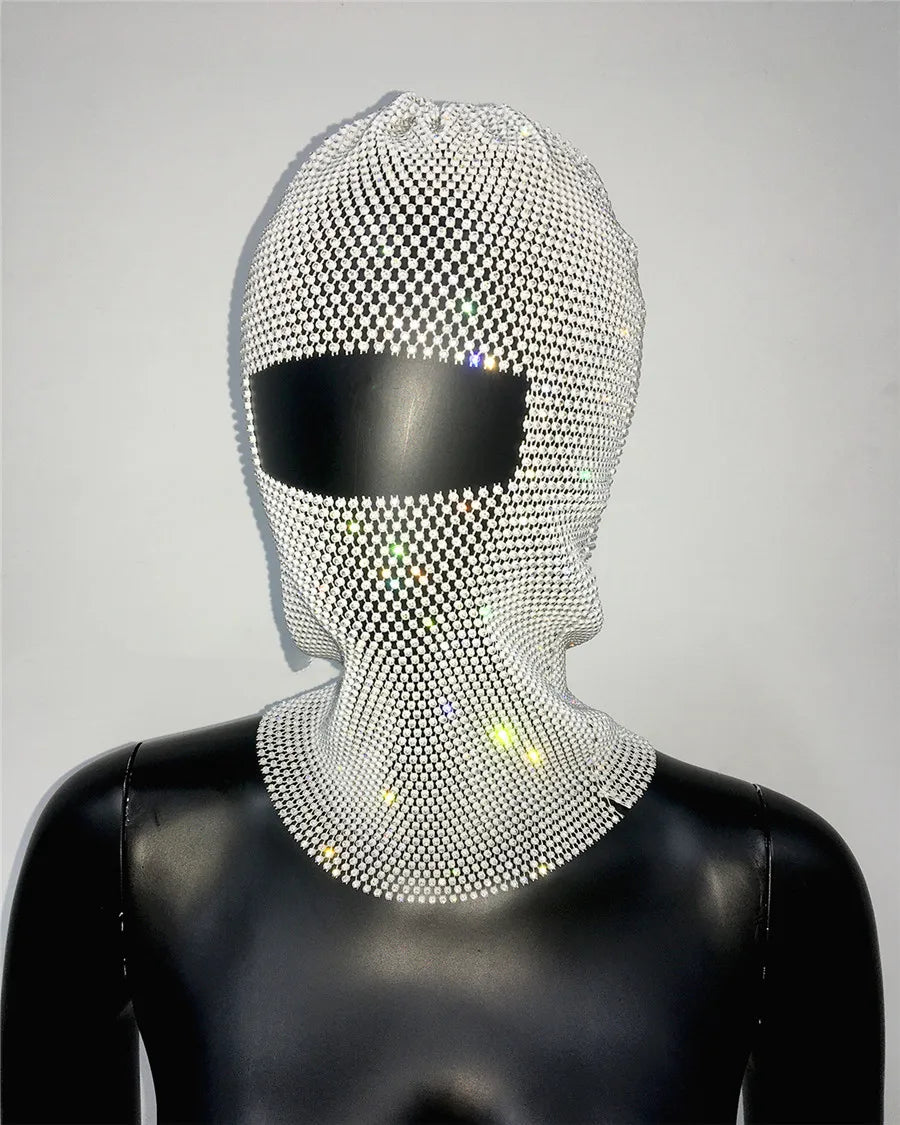 Sexy Premium Diamond Sparkly Fishnet Russian Balaclava.