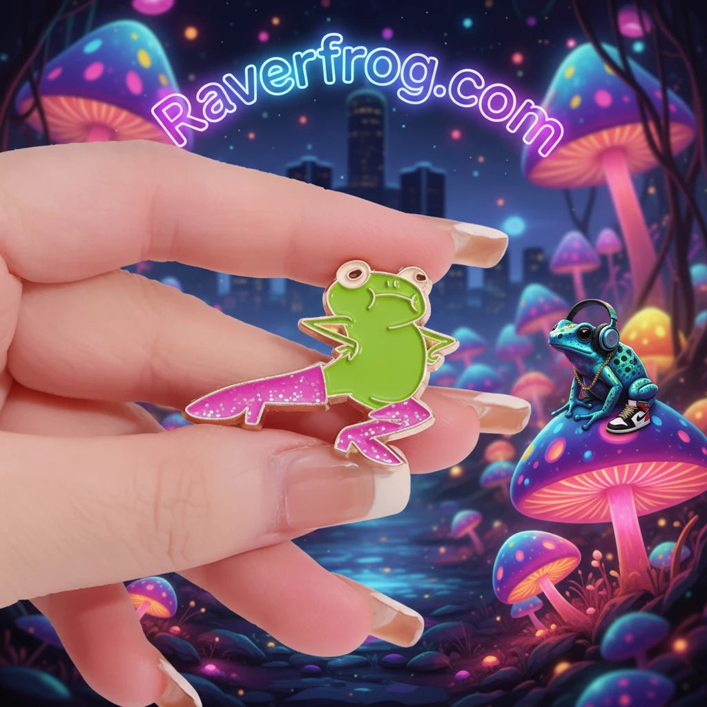 RF Lady Frog - All that Sass - Enamel Metal Festival Drip Pin