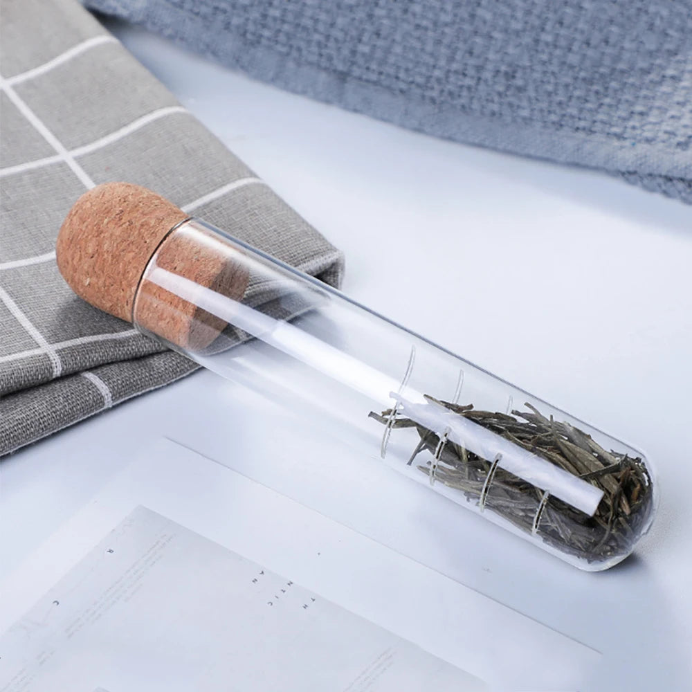 Food-Safe / Heat-Safe Glass Tea Infuser with Premium Cork Top.  Great for Mushrooms, Cannabis, Herbal Teas, etc.