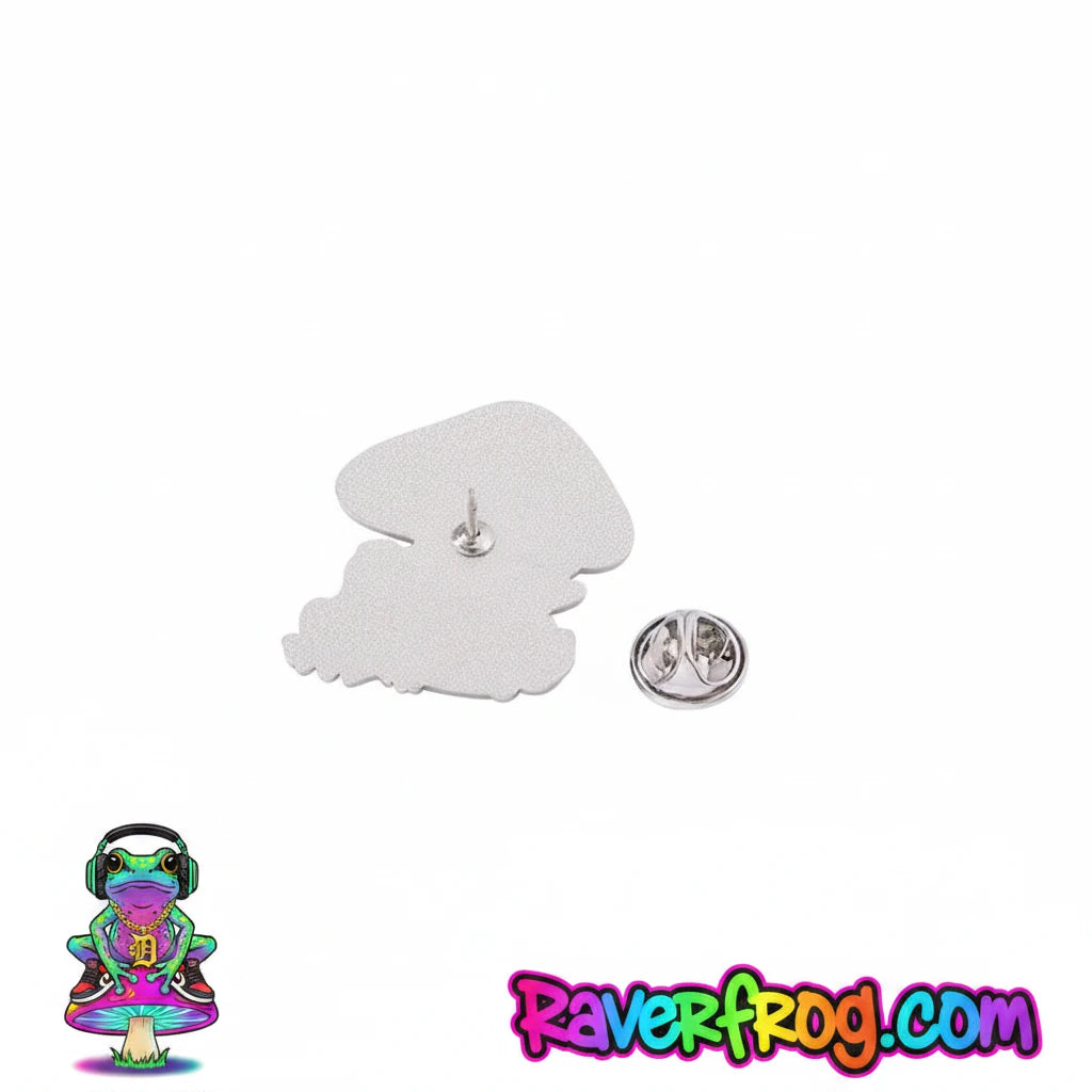 Cute R.F. Mushroom and Frog Home Enamel Pins