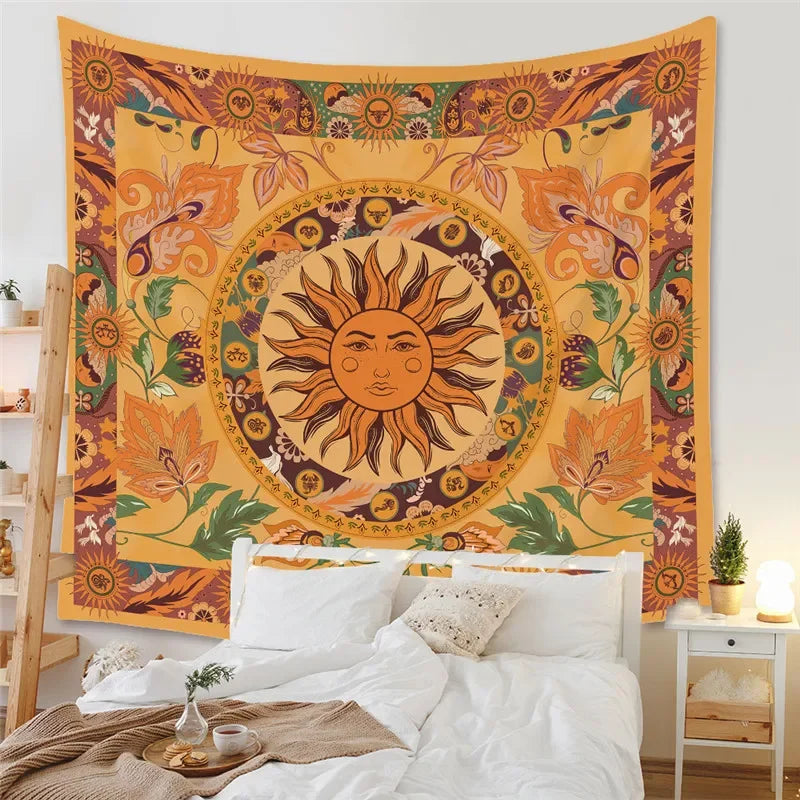 Psychedelic Trippy Sublime Sun Tapestry and many other Solar themed choices.
