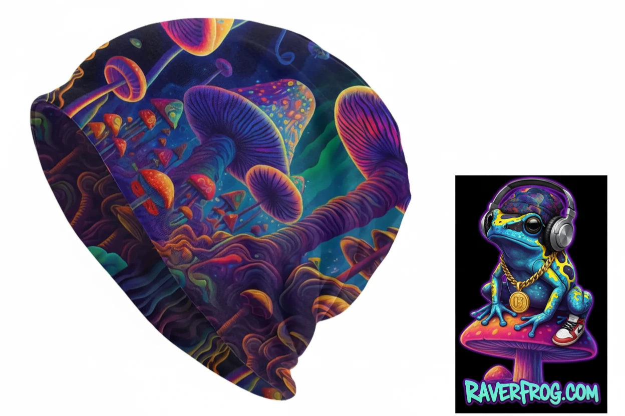 Psychedelic Magic Mushroom Beanies / Skully Caps.