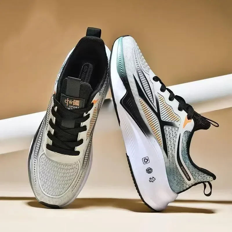 Running & Walking Men's Shoes - Lace-up, Lightweight, Comfortable & Breathable Tennis Shoes.  Air Mesh+AerospaceRubber