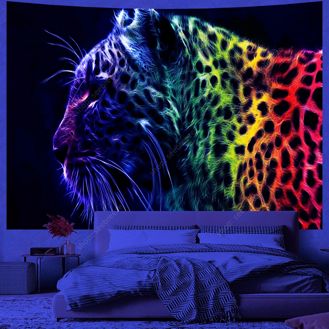 HD UV Psychedelic Animal Tapestry Collection