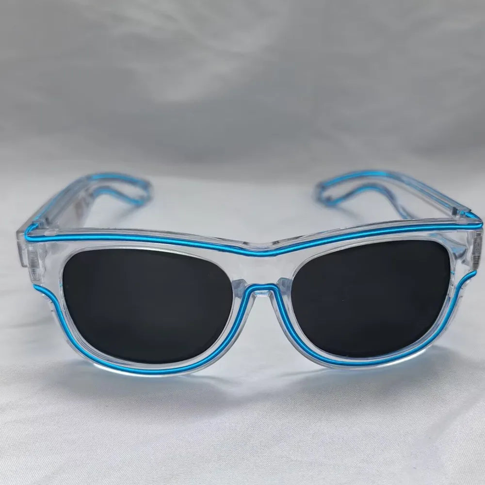Raverfrog Wireless LED luminous rechargeable sunglasses.  No cords!