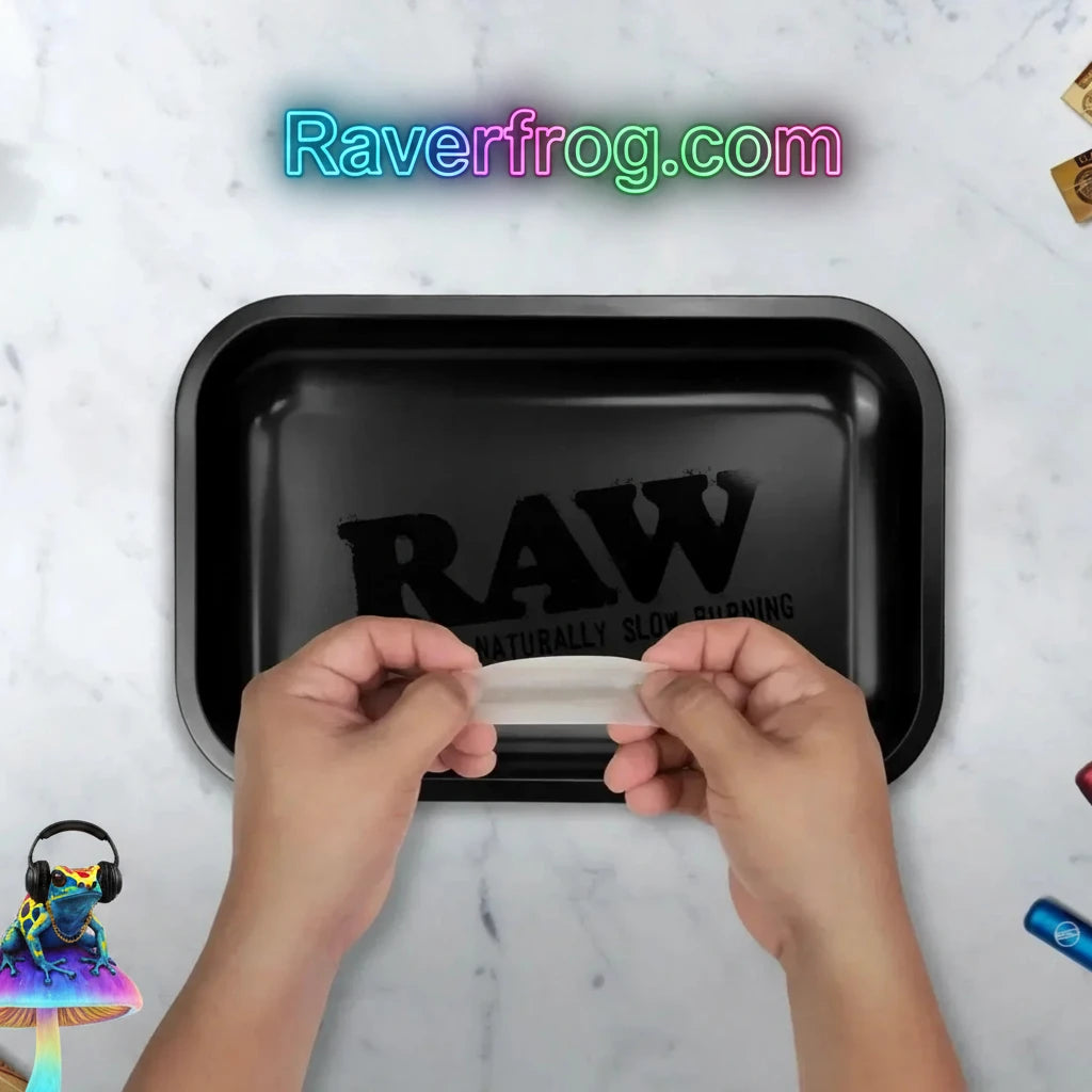 RAW Matte Black-on-Black **Murder'd-Out** Rolling Tray