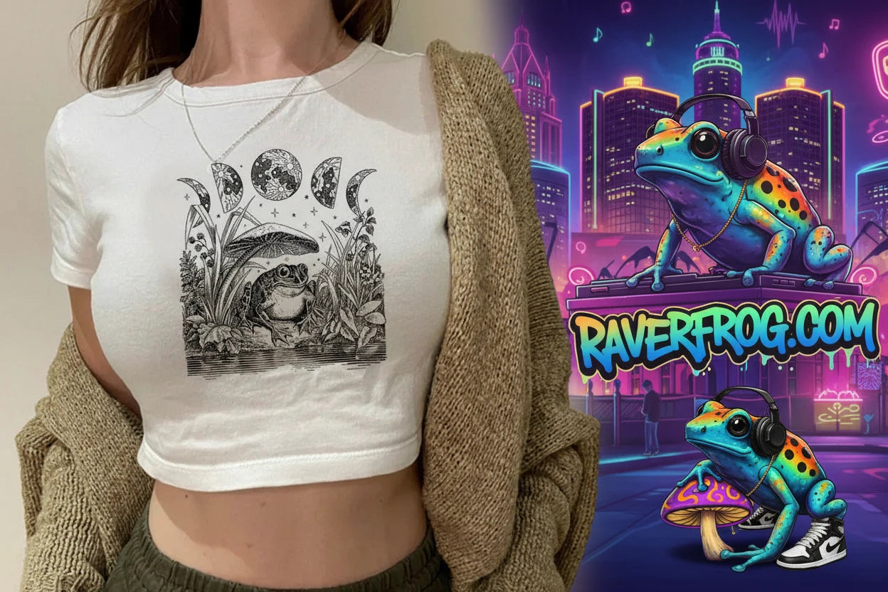 Magic Mushrooms / Magical Forest / Fairy - Frog Core/ Cute Lady frog Tops.