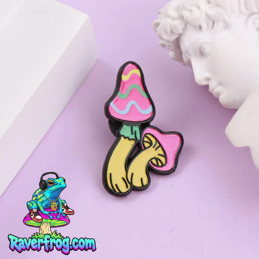 Magic Mushroom Enamel Festival Pin