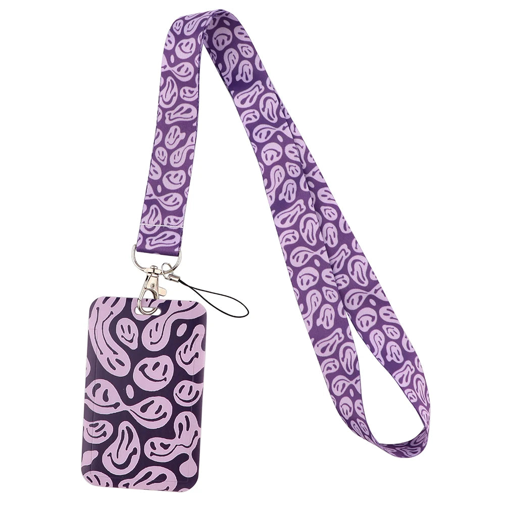 Trippy Face Lanyard + ID / Card / Badge Holder.  Perfect for ID + Touchpay.
