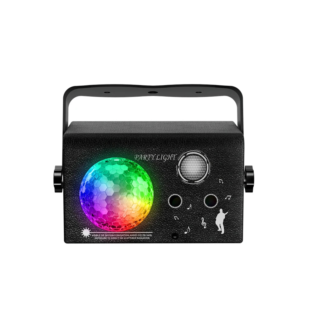 Froggy Party Lights, Commercial Grade. Disco Light, Rgb 3 Lens Sound Activated Dj Strobe Stage Lights