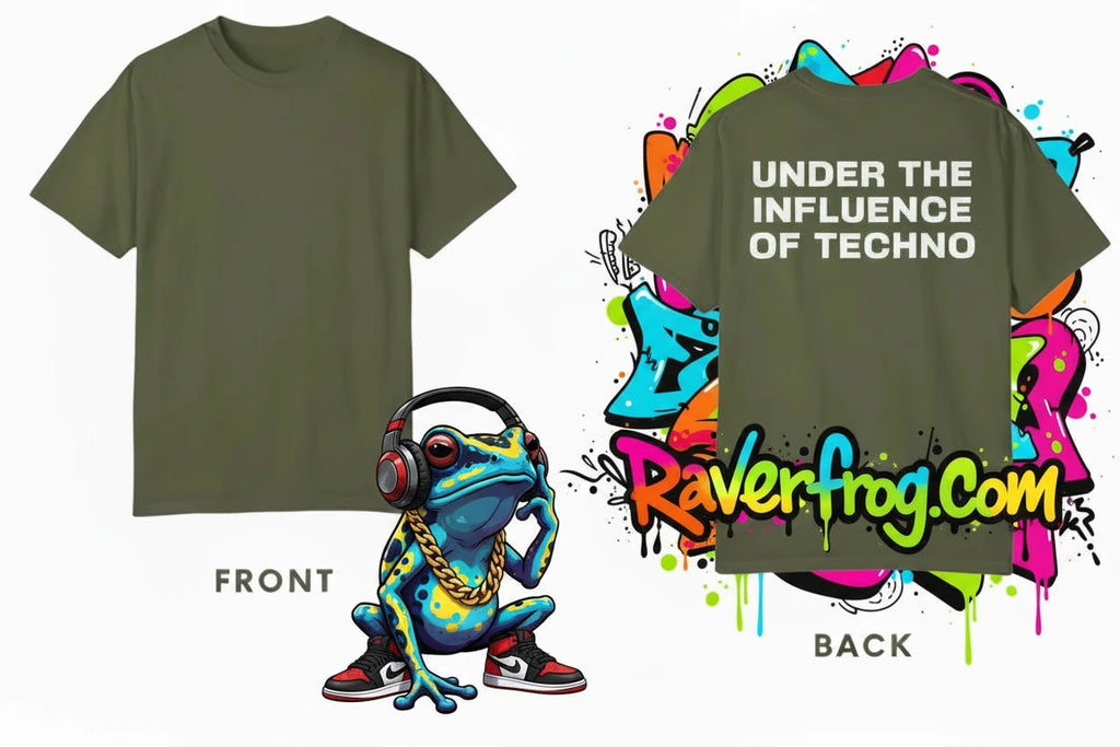 ‘Under The Influence of Techno’  T-Shirt.    🐸 Born in Detroit 🐸