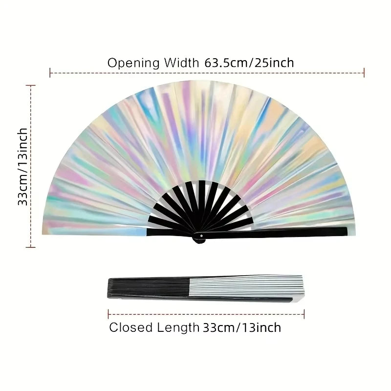 Foldable LARGE Raver Fan.