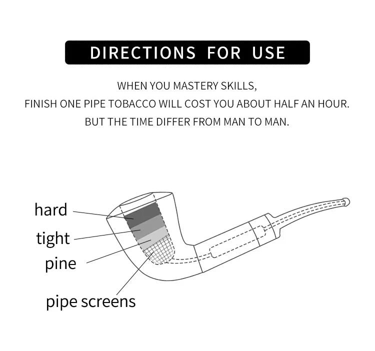 Expertly Crafted Wooden Long Elegant Pipe with Filter. 16 inches. Burn Anything! Comes with. 3 in 1 Pipe Tool!
