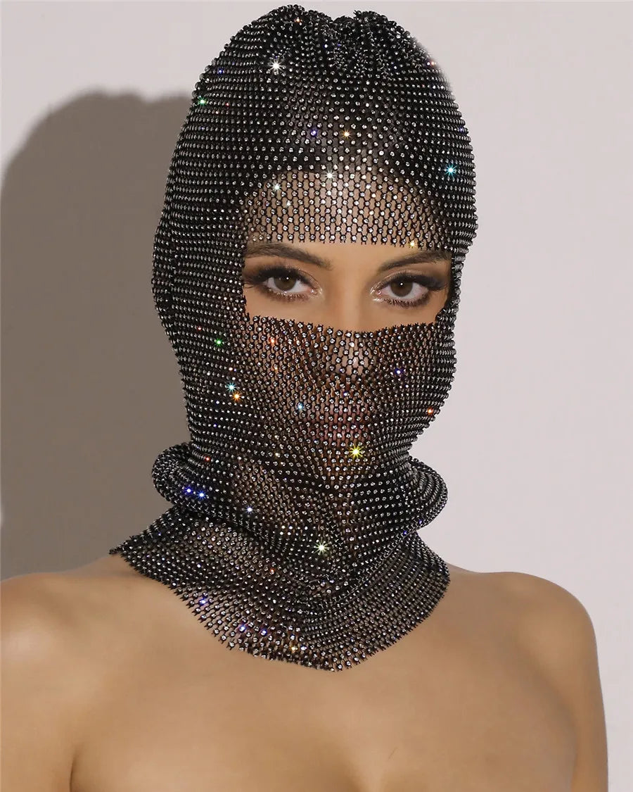 Sexy Premium Diamond Sparkly Fishnet Russian Balaclava.