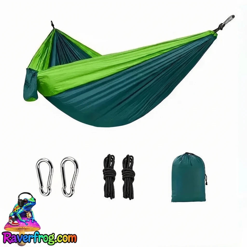 Outdoor Portable Camping Hammock. Anti-Roll over, breathable fabric - Double Hammock