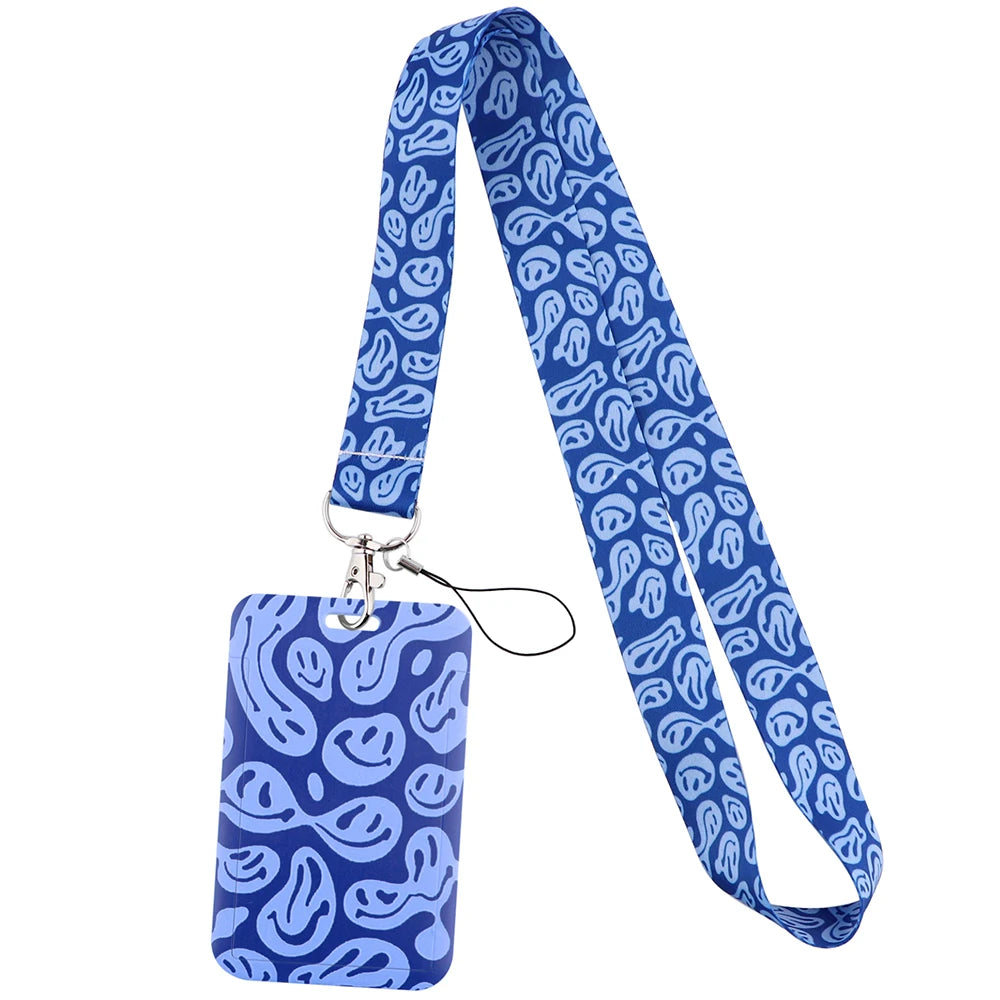 Trippy Face Lanyard + ID / Card / Badge Holder.  Perfect for ID + Touchpay.