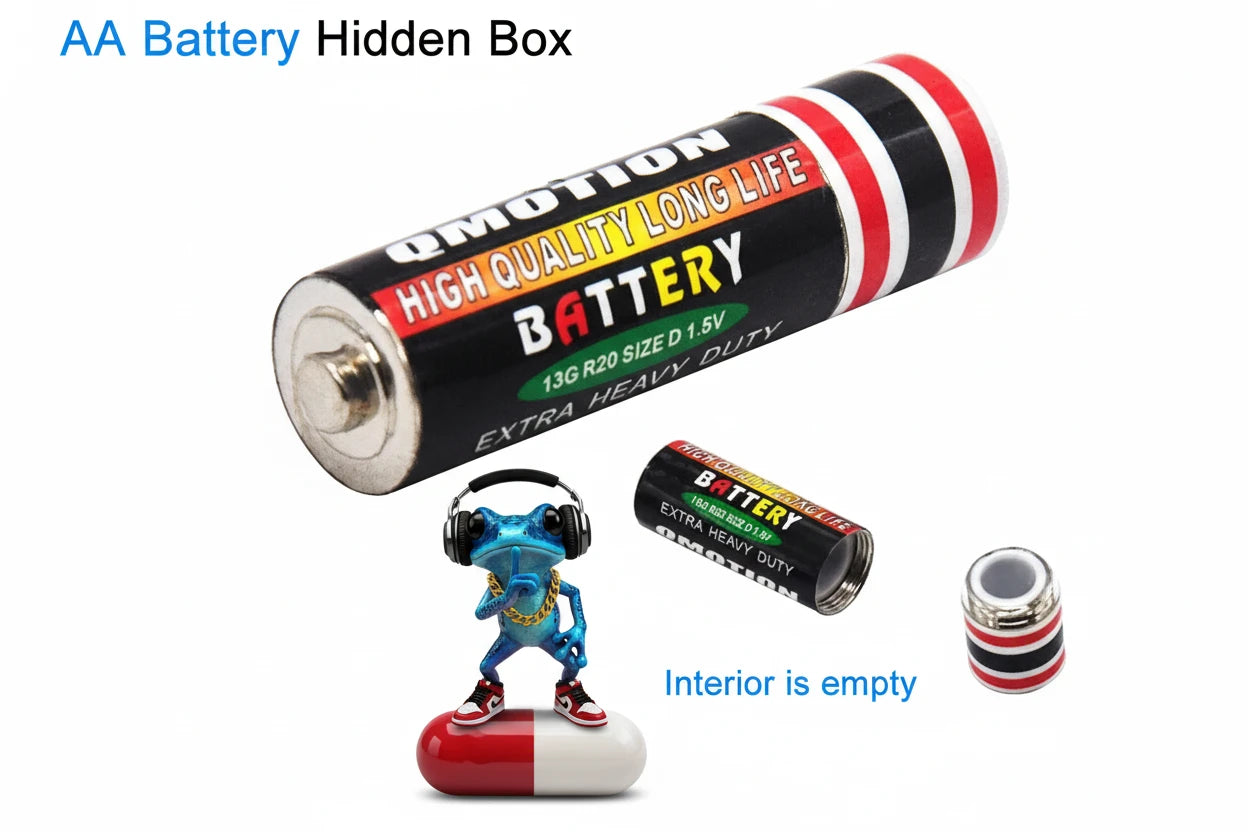 Empty Dry Cell ⁣⁣⁣⁣Battery Travel Diversion Stash Safe