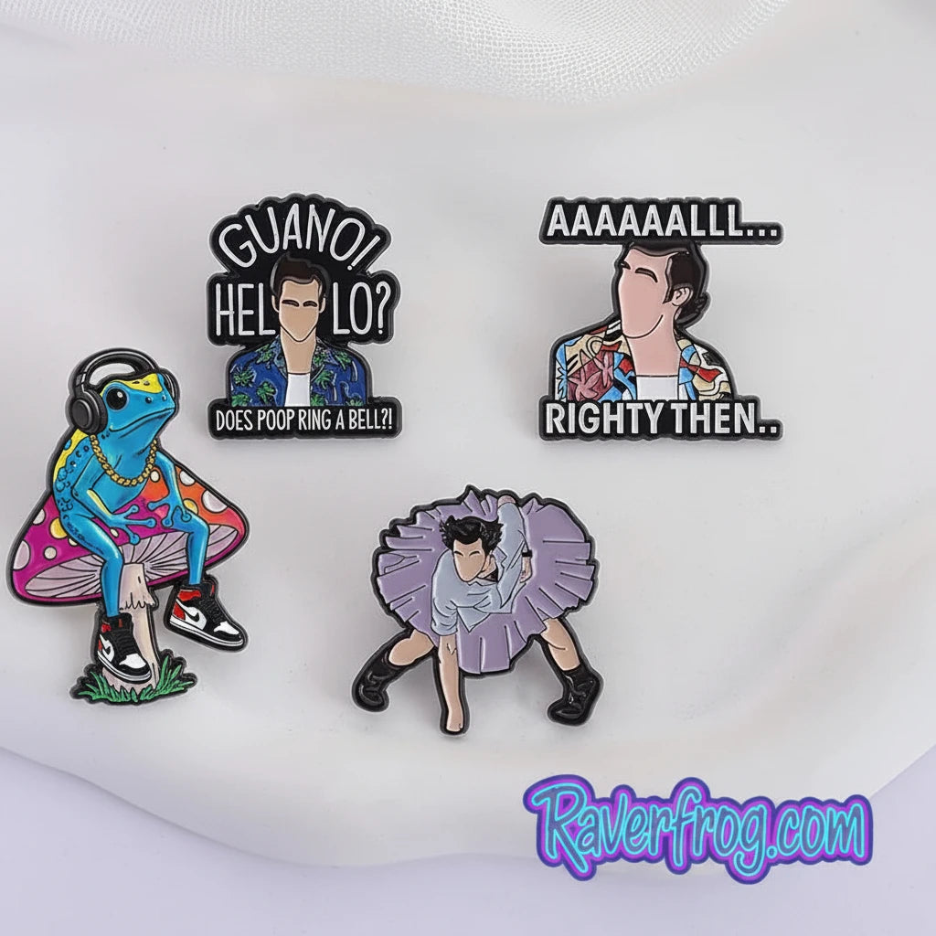Ace Ventura Wacky Enamel Festival Pins.  5 Different Options!