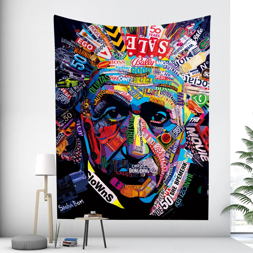 Beautiful HD Graffiti (Pop Art) Psychedelic Street Art Tapestry Collection.  Various Choices. Ultra Large - Full Wall Options Available.