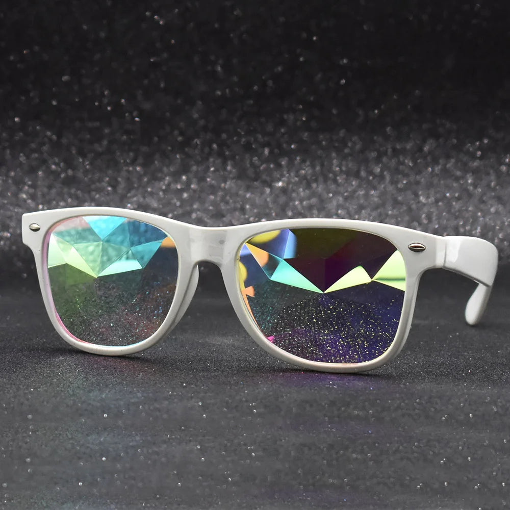 Unisex Psychedelic Polycarbonate Prism Mirror Discofrog Sunglasses.