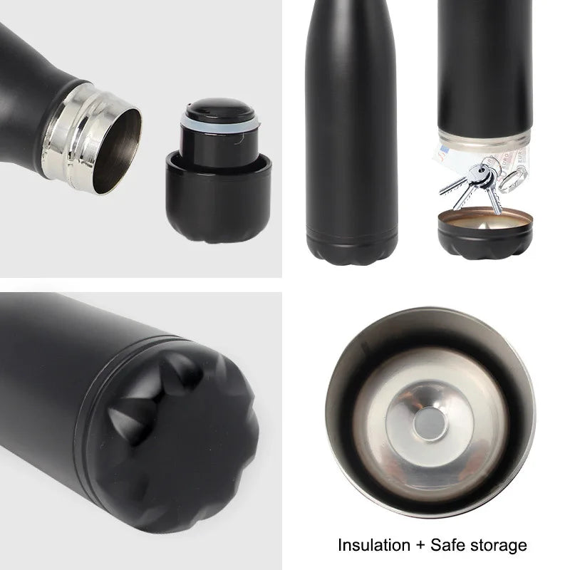 Premium Secret Hidden Safe Steel Water Bottle Stash. Hydrate and Stash. Real water bottle + Stash.