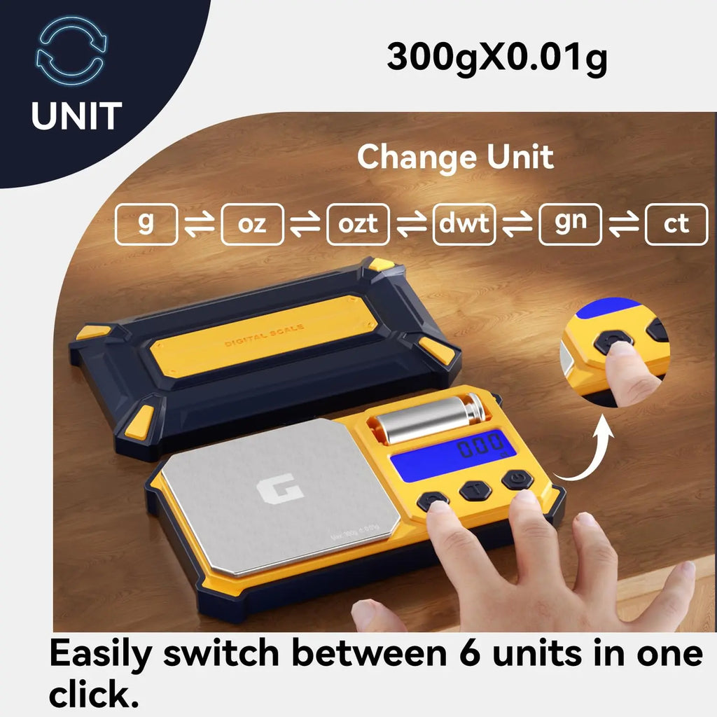 Ultra Accurate Pocket Scale 300g x 0.001g Digital Gram Scale.  With Calibration Weight.