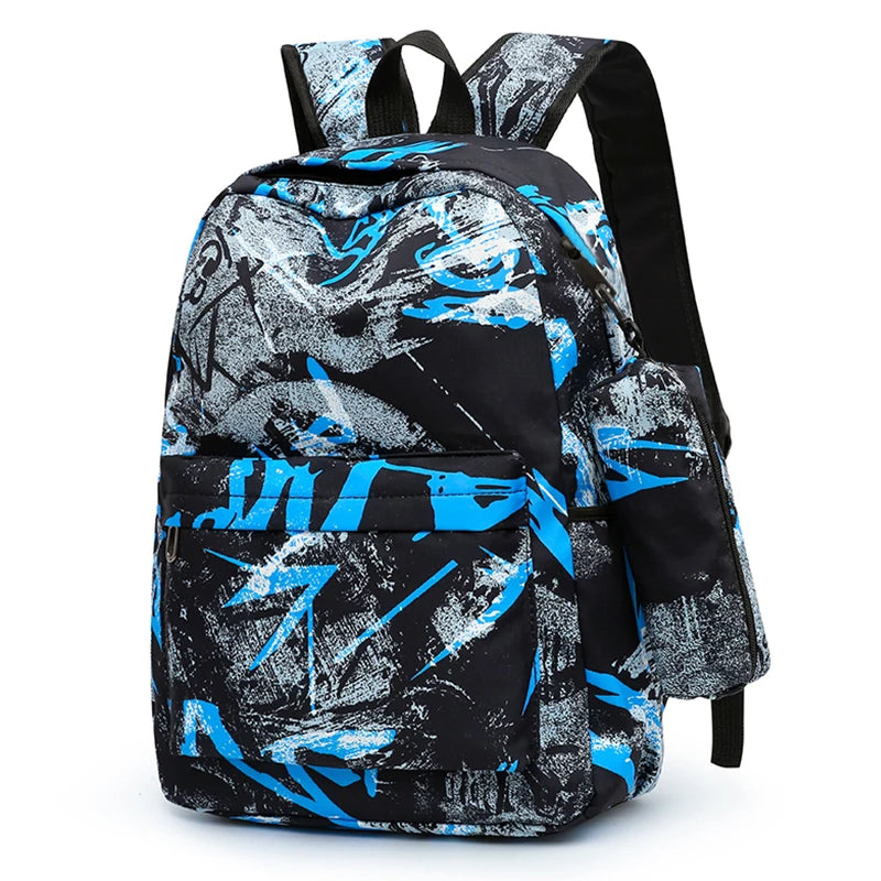 Graffiti Backpack - large-capacity
