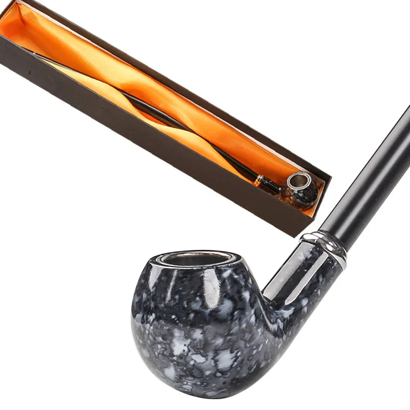 Expertly Crafted Wooden Long Elegant Pipe with Filter. 16 inches. Burn Anything! Comes with. 3 in 1 Pipe Tool!