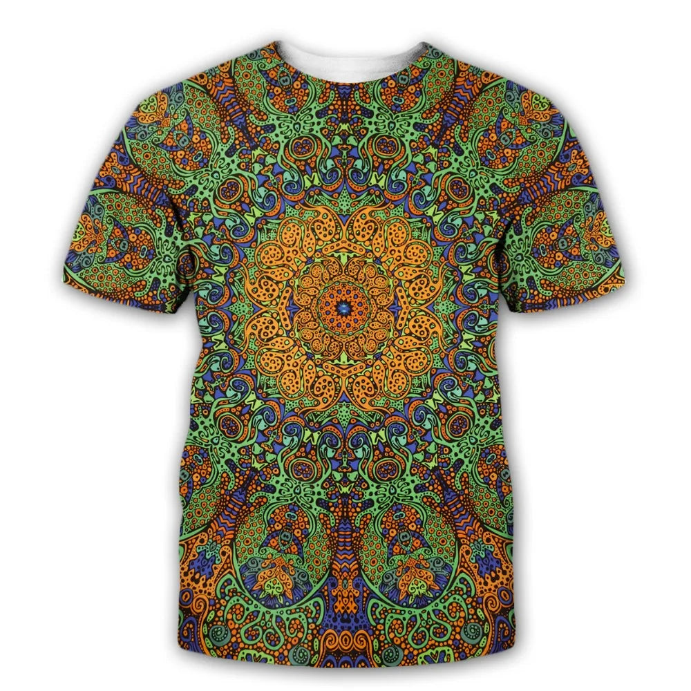 Mysterious Symbols Trippy 3D Print T-Shirts