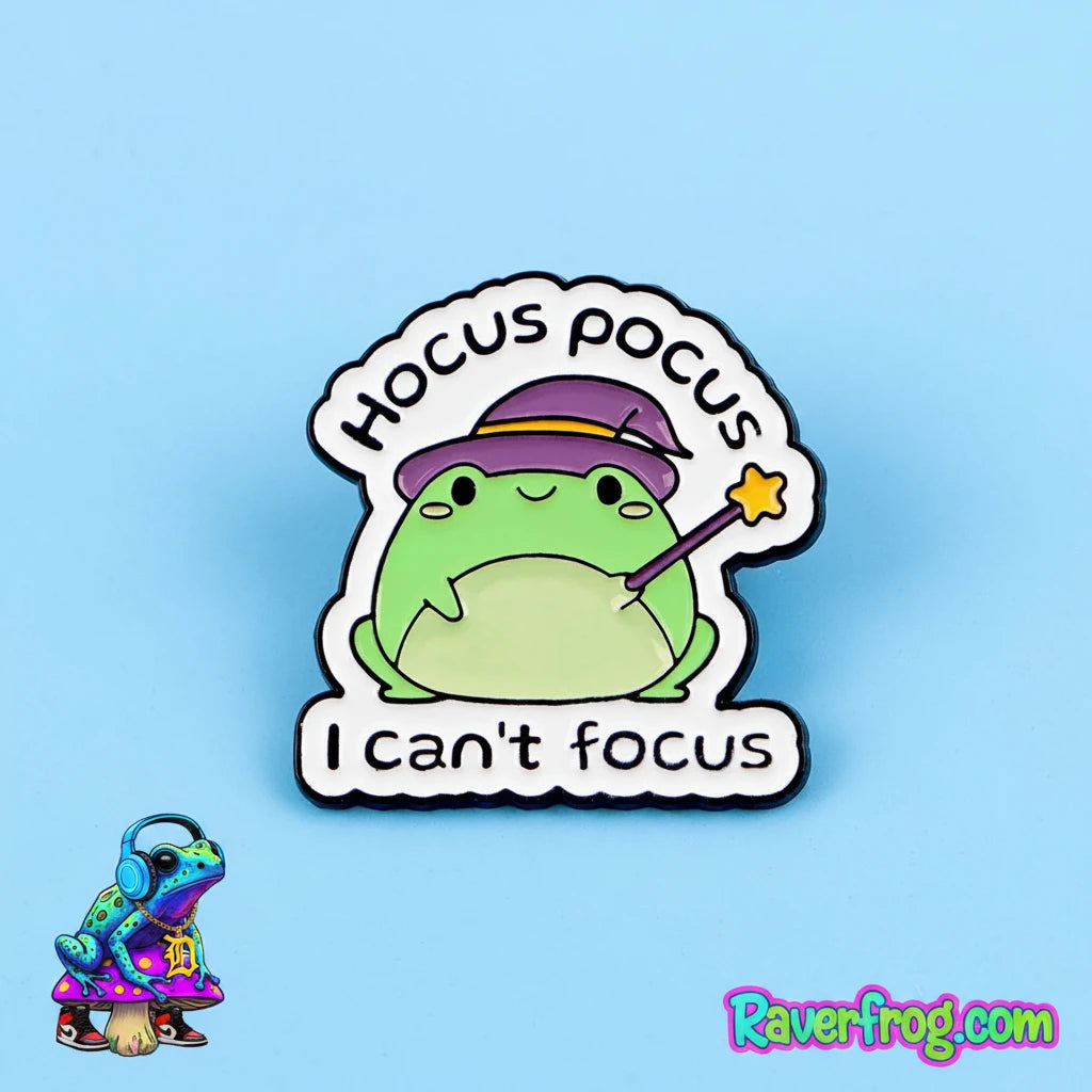 Raverfrog A.D.D. Magician Enamel Festival Pin