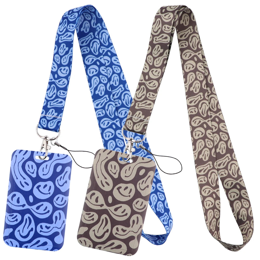 Trippy Face Lanyard + ID / Card / Badge Holder.  Perfect for ID + Touchpay.