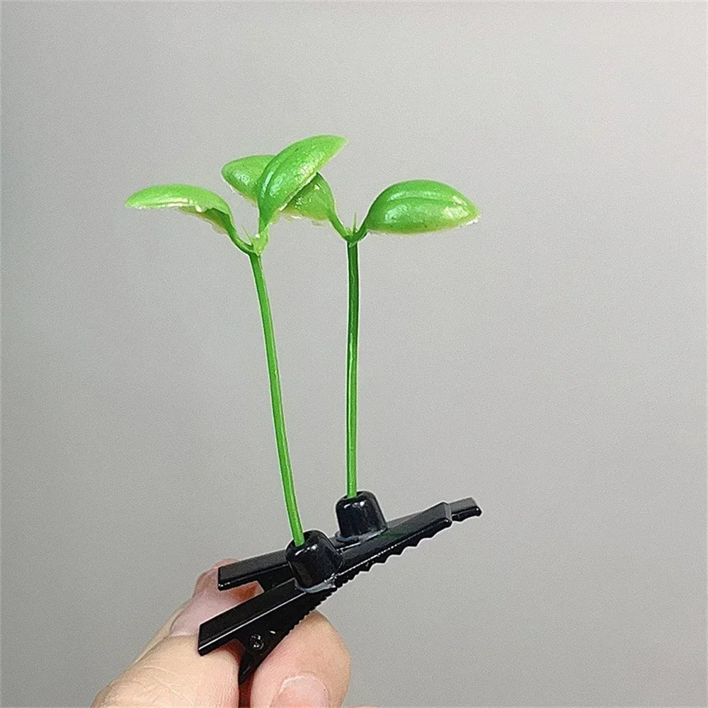 2/5/10pcs Vibe Sprout Grass Hair Clip