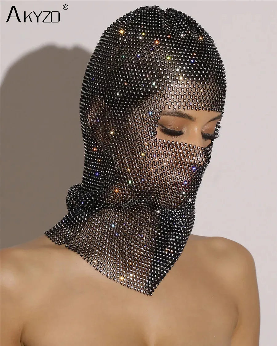 Sexy Premium Diamond Sparkly Fishnet Russian Balaclava.