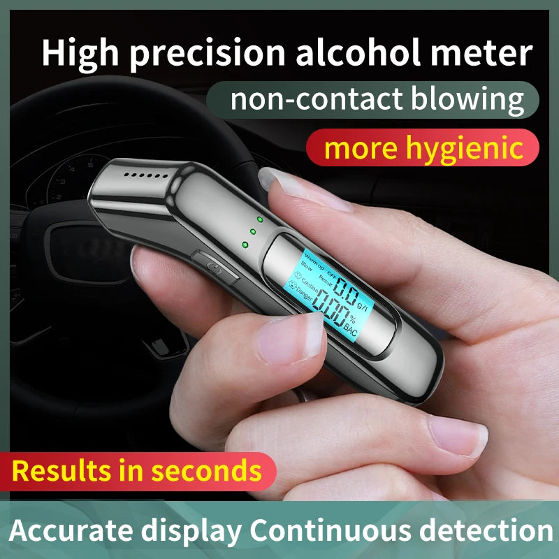 Rechargeable Professional Alcohol Detector with LCD Display