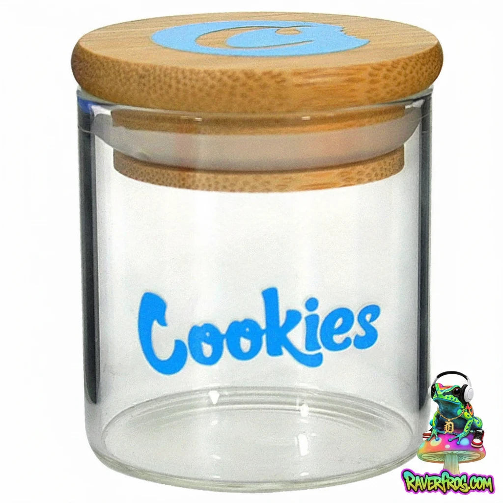 COOKIES BRAND Glass Storage Jars with Airtight Bamboo Lid.  Lock in freshness!