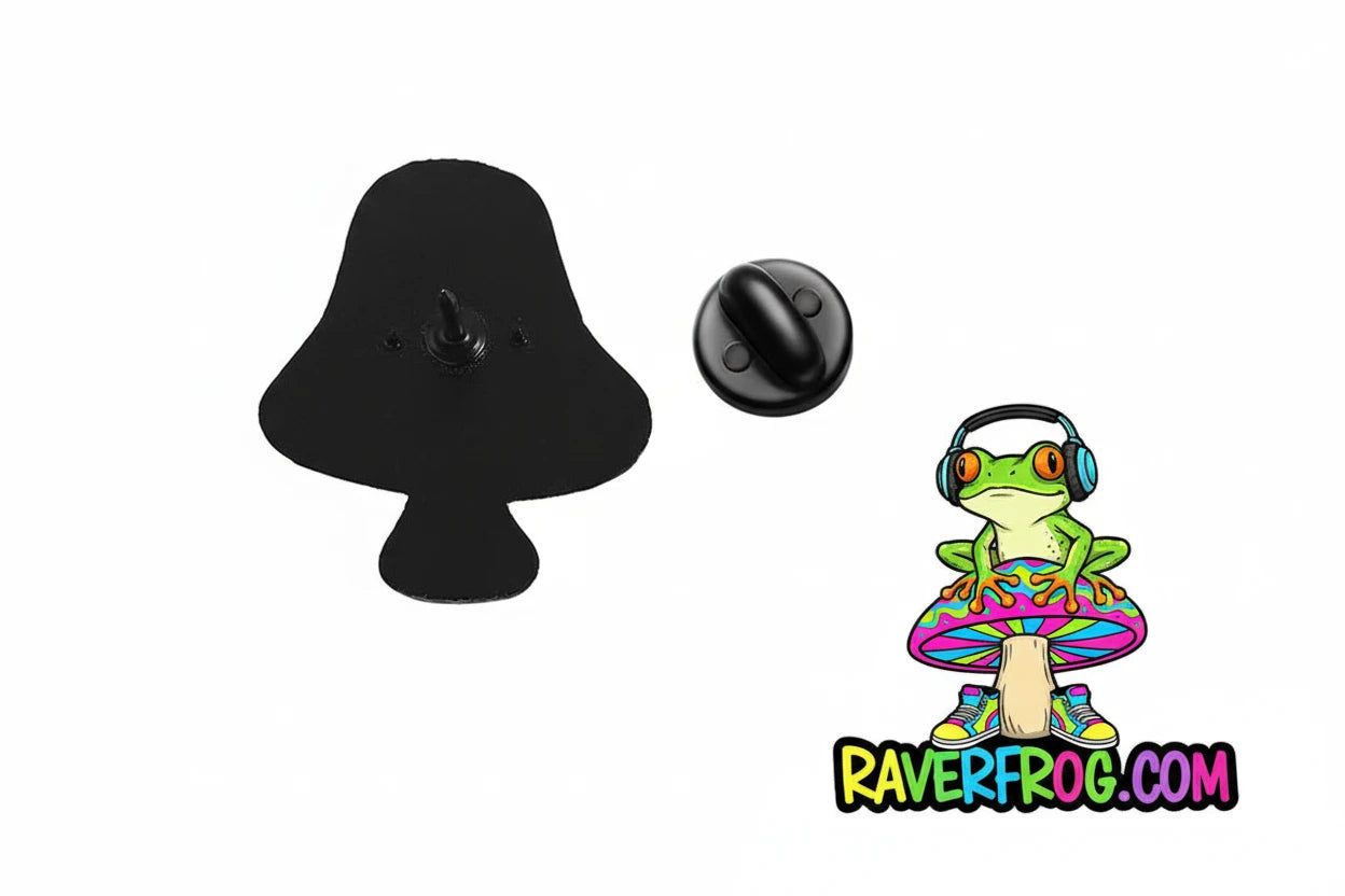 Psychedelic Mushrooms Enamel Pin. Drip Pin.