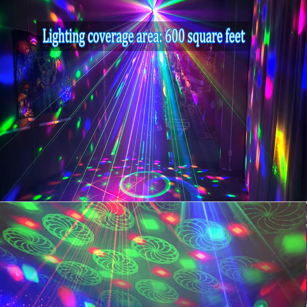 Froggy Party Lights, Commercial Grade. Disco Light, Rgb 3 Lens Sound Activated Dj Strobe Stage Lights