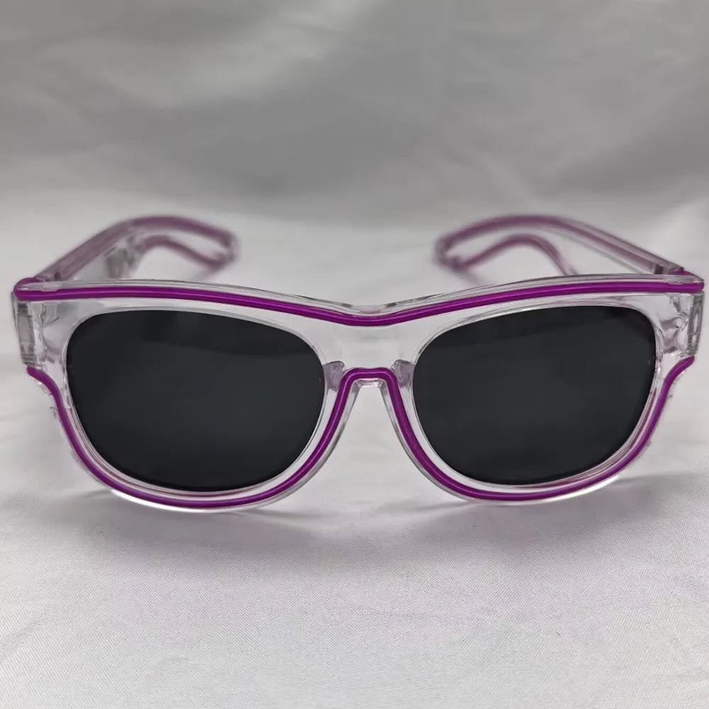 Raverfrog Wireless LED luminous rechargeable sunglasses.  No cords!