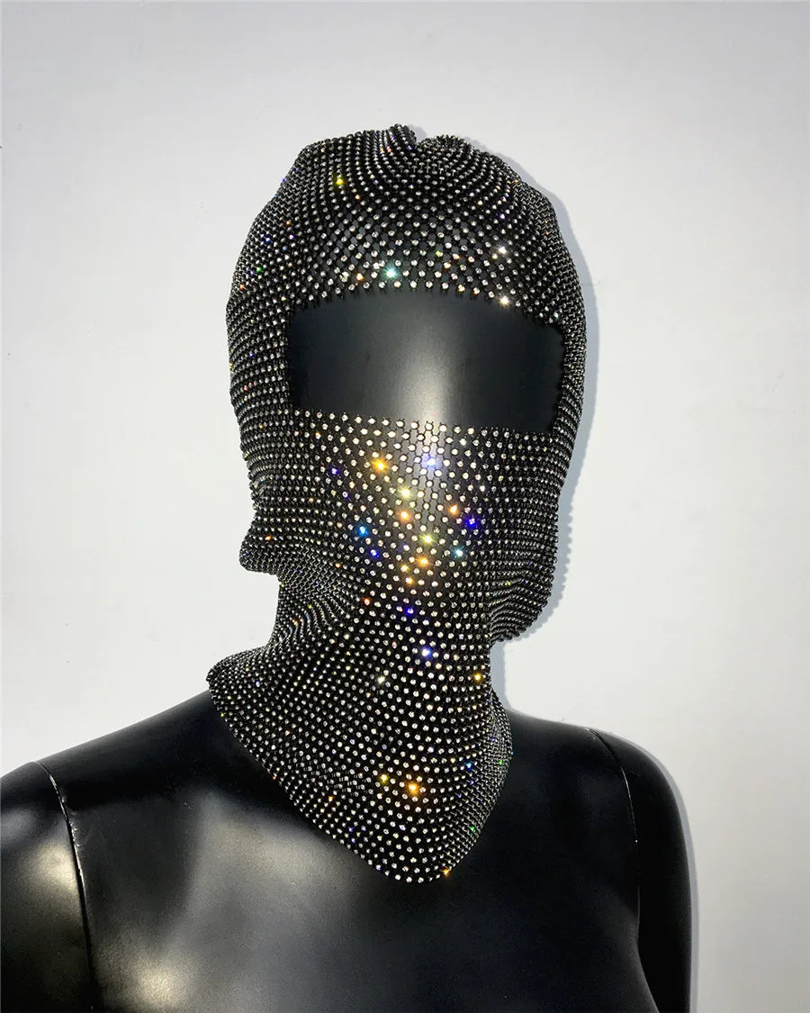 Sexy Premium Diamond Sparkly Fishnet Russian Balaclava.